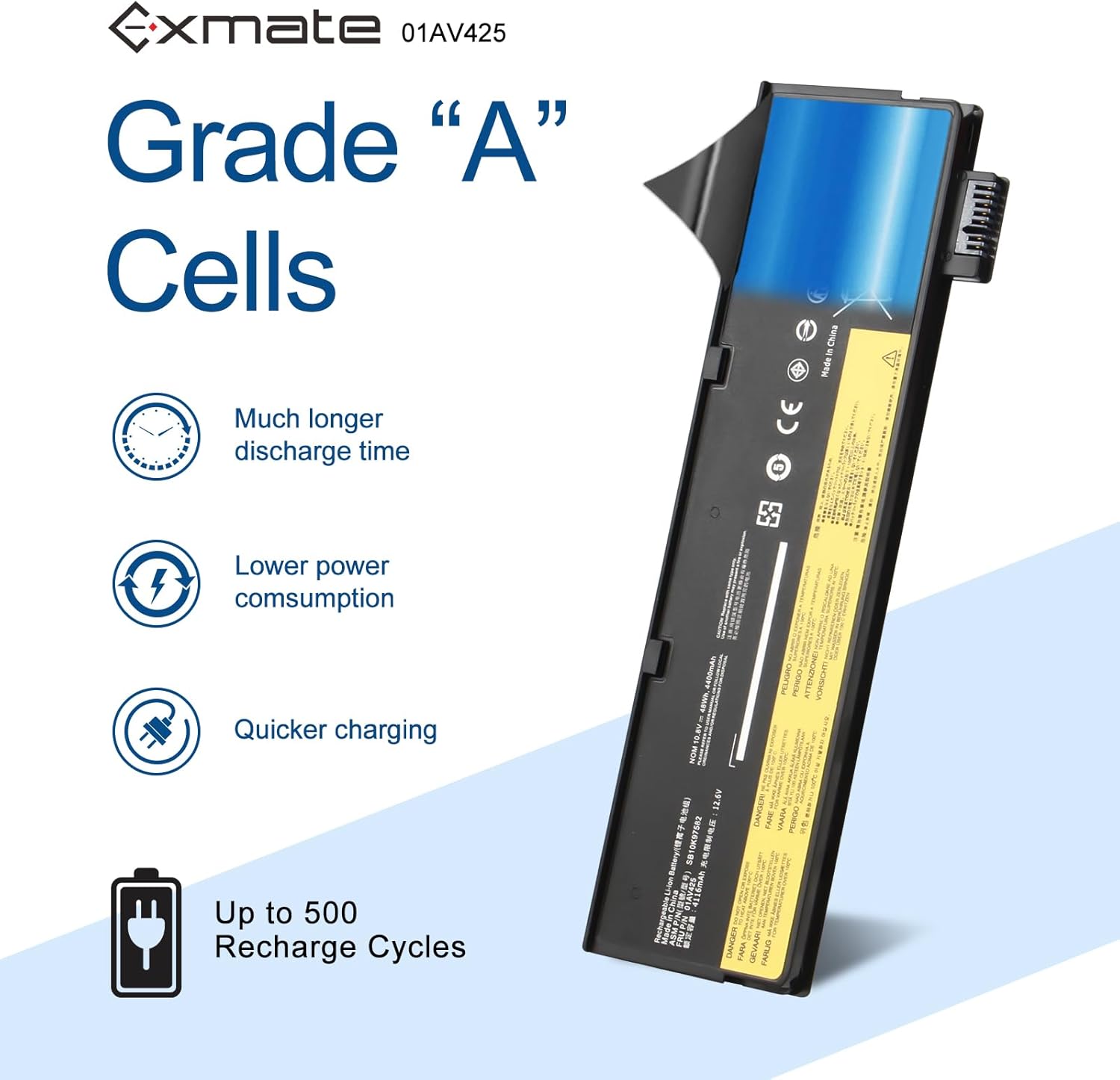 Exmate 01AV425 Batteria per Lenovo ThinkPad 10.8V 4400mah - immagine 3