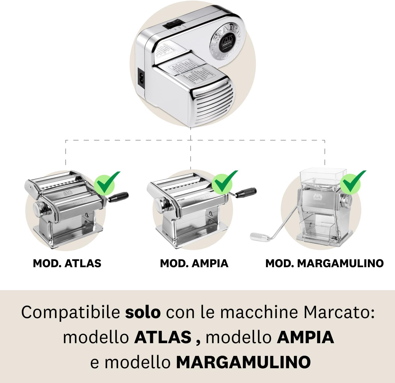 Marcato PD-220V Motore per Macchina per Pasta 100W - immagine 5