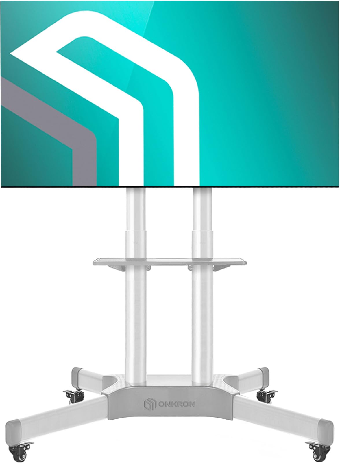 Onkron Supporto TV da Pavimento 32-65 pollici, Bianco