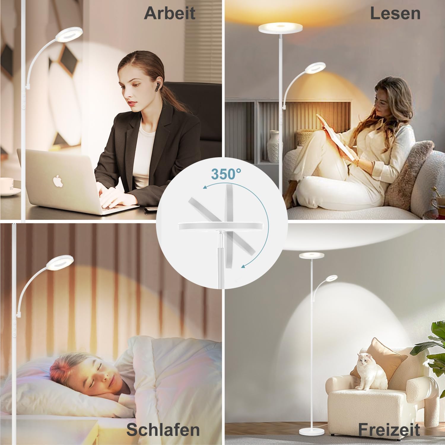 Yikuneng Lampada da Terra LED 42W 4500LM - immagine 5