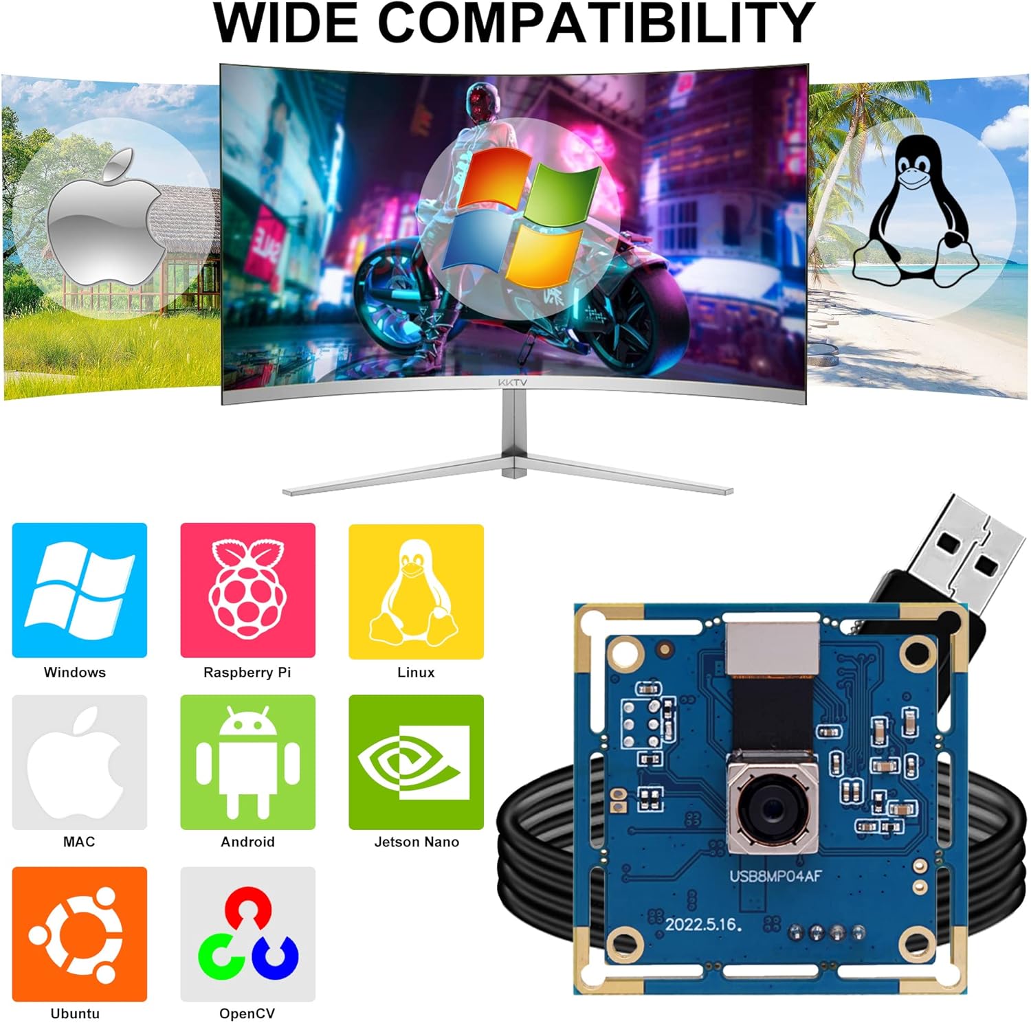 Svpro Modulo Fotocamera USB 8MP IMX179 UVC - immagine 6