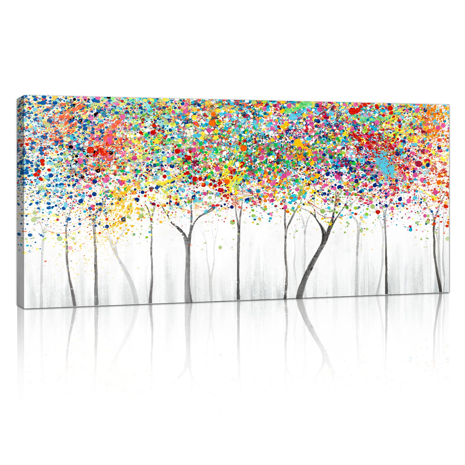 FajerminArt Stampa su Tela Astratto Albero 120x50cm