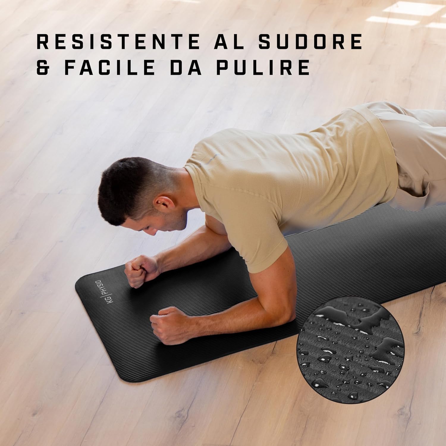 Tappetino Fitness Antiscivolo 8mm con Tracolla - immagine 4