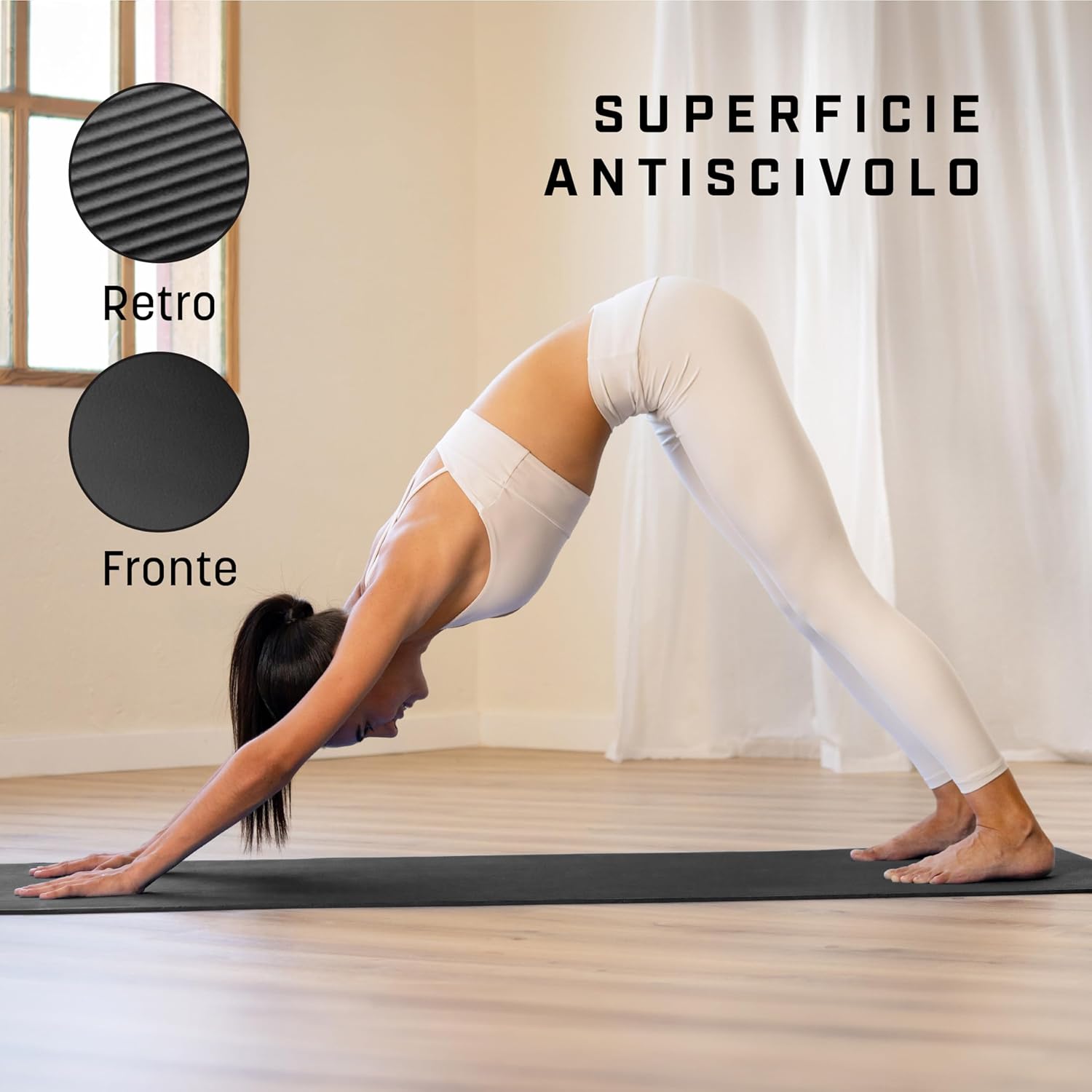 Tappetino Fitness Antiscivolo 8mm con Tracolla - immagine 5