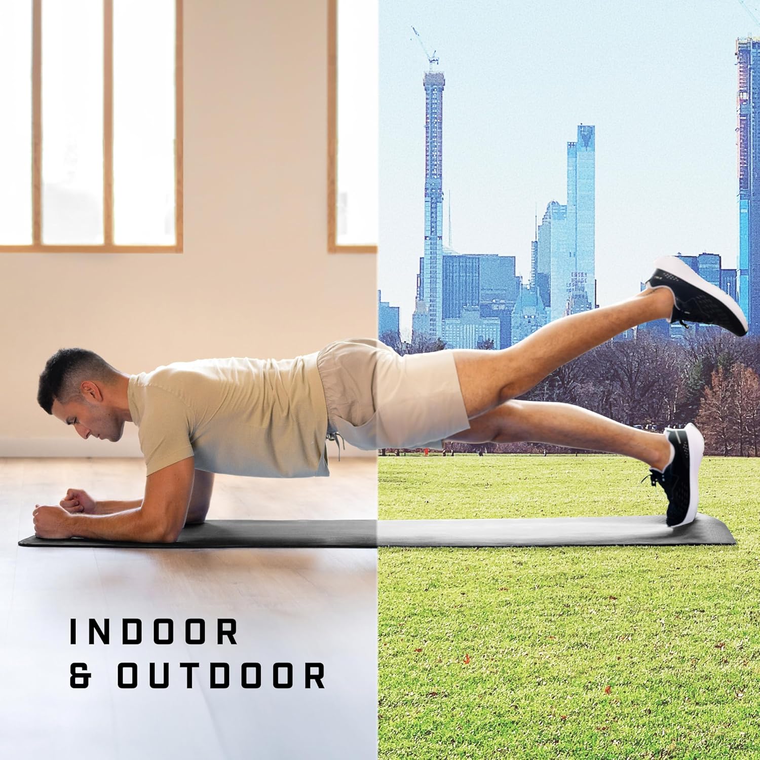 Tappetino Fitness Antiscivolo 8mm con Tracolla - immagine 6