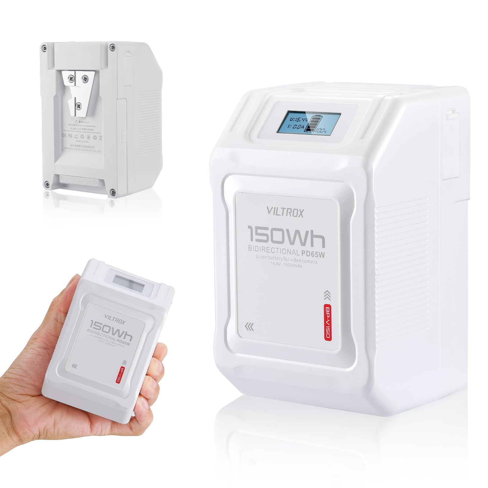Viltrox BP-V150 V Mount Battery 10050mAh, Bianco