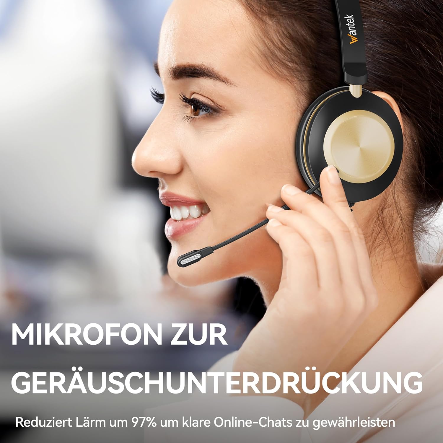 Wantek Cuffie con Microfono 882F e Cancellazione Rumore - immagine 3