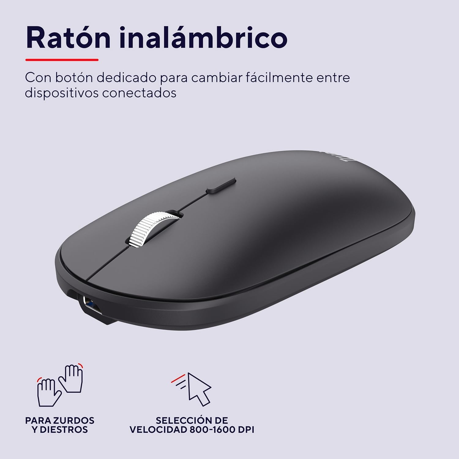 Trust Lyra Pack Tastiera e Mouse Wireless Bluetooth, Black - immagine 7