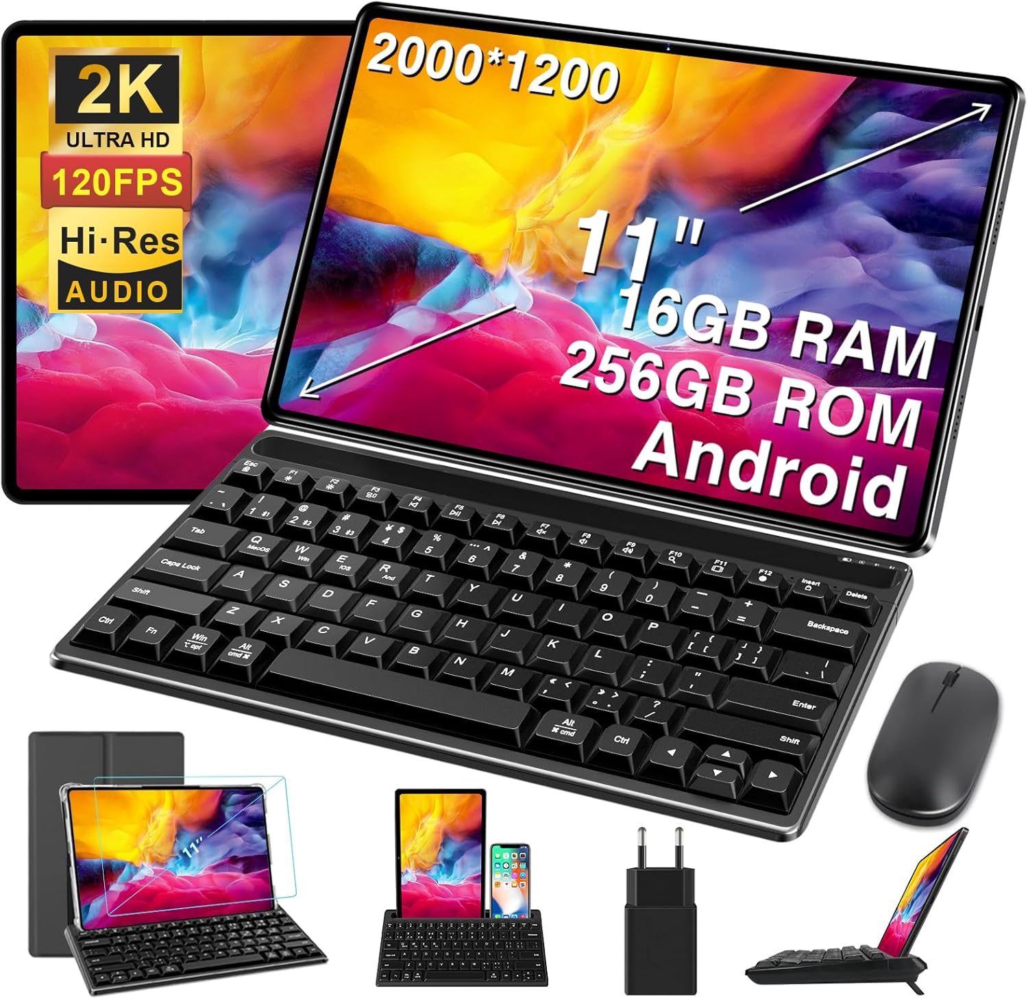 Goodtel 2025 Tablet Touch 11 Pollici Android 13, Grigio - immagine 1