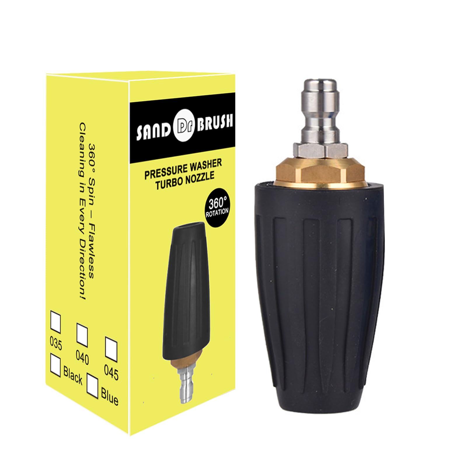 Ugello Rotante Turbo Universale per Idropulitrici, Nero