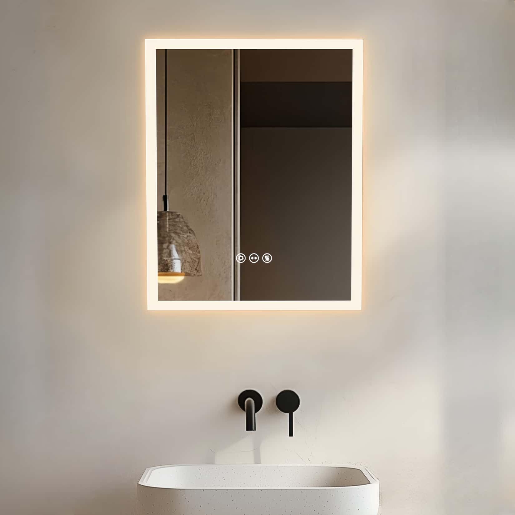 Luvodi Specchio Bagno Retroilluminato LED 40x50cm