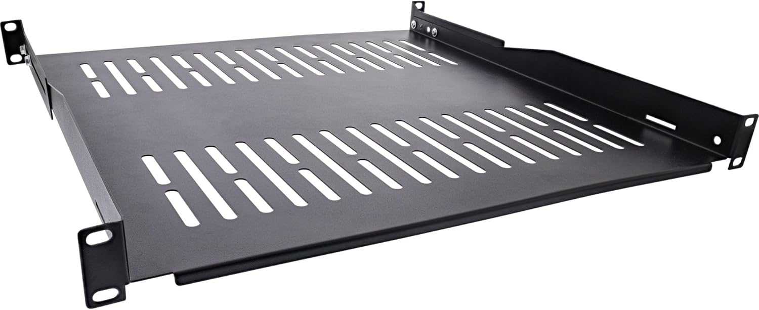 InLine Ripiano da 19", 450 mm, 50 kg, 1HE, RAL 9005 nero, 19114E