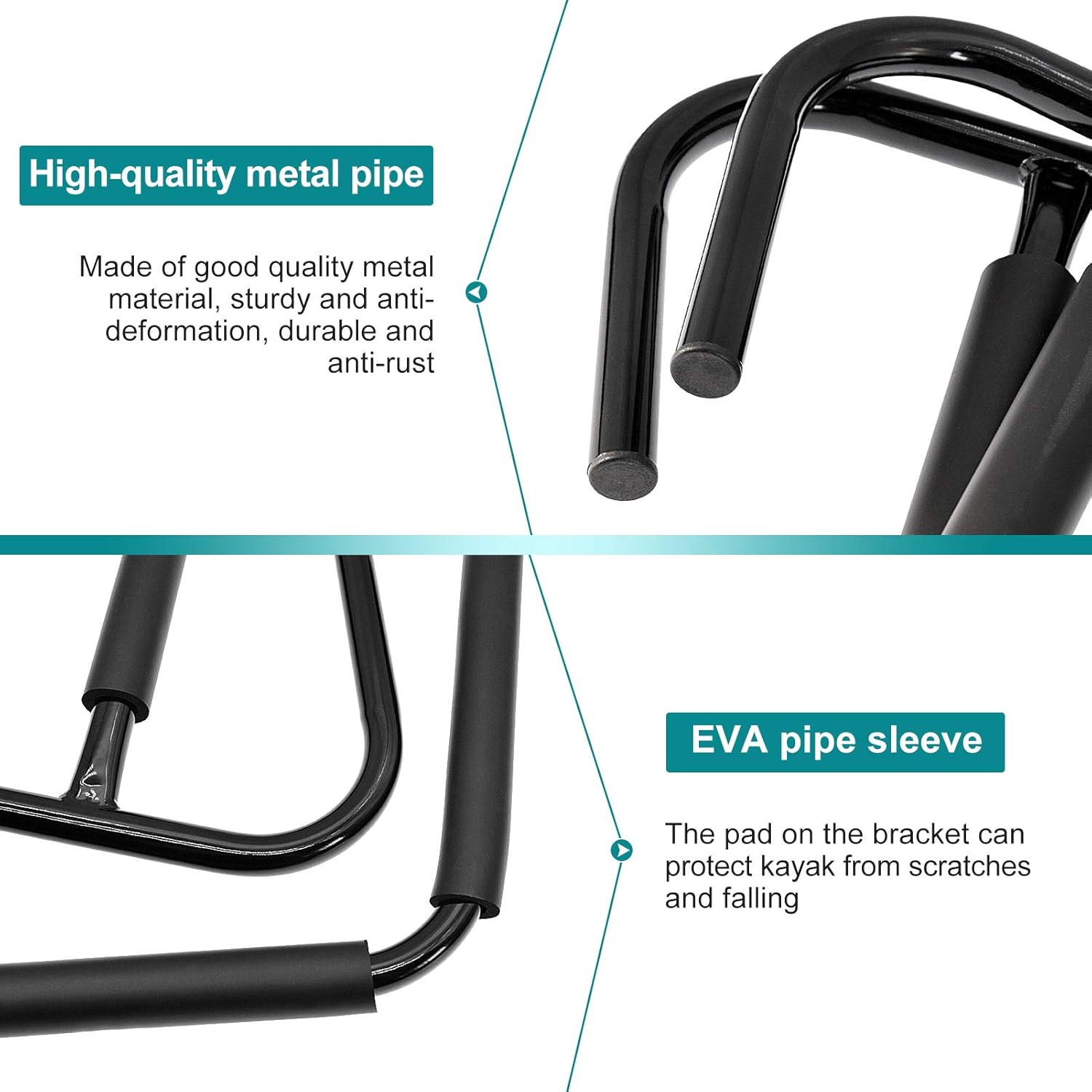 Porta-Kayak da Muro per Kayak e Paddle (1 Paio) - immagine 5