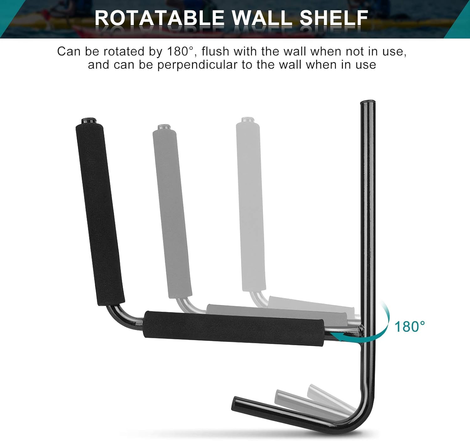 Porta-Kayak da Muro per Kayak e Paddle (1 Paio) - immagine 6