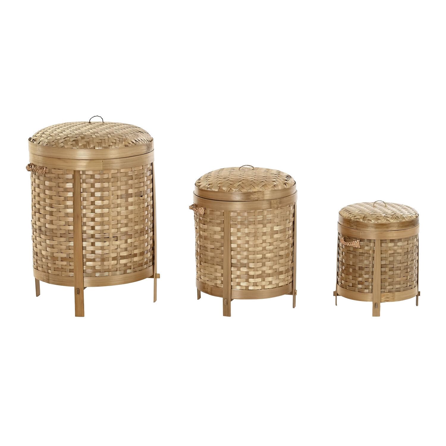 CESTA SET 3 BAMBU 31X31X44 NATURAL