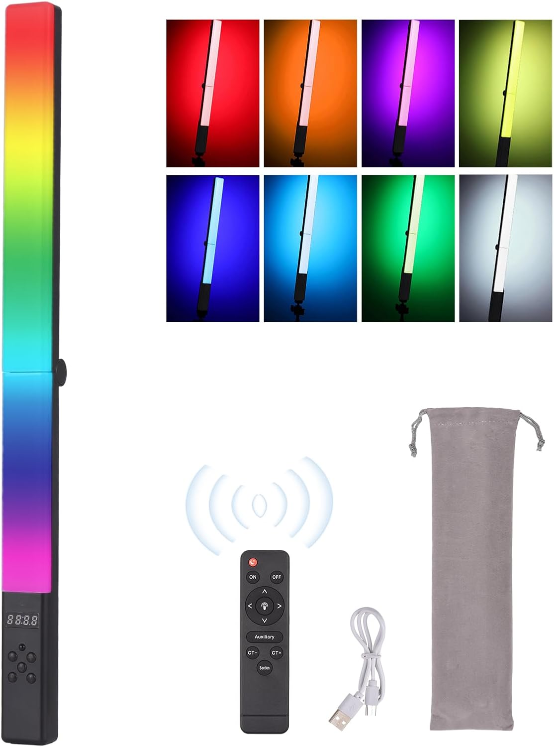 Andoer LED Video Light RGB Stick 20W Pieghevole - immagine 2