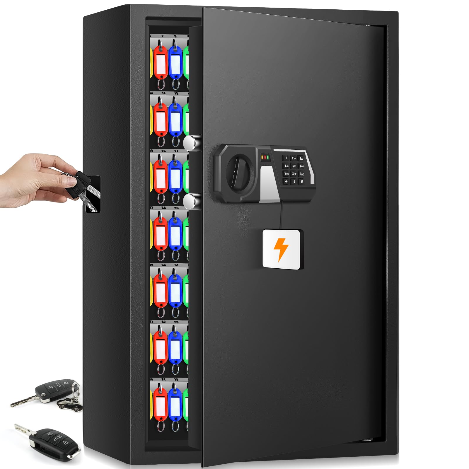 Mejasg Cassetta Portachiavi Ignifuga con Codice Numerico