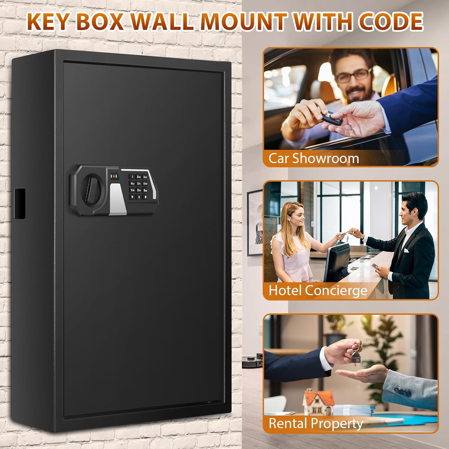 Mejasg Cassetta Portachiavi Ignifuga con Codice Numerico - immagine 8