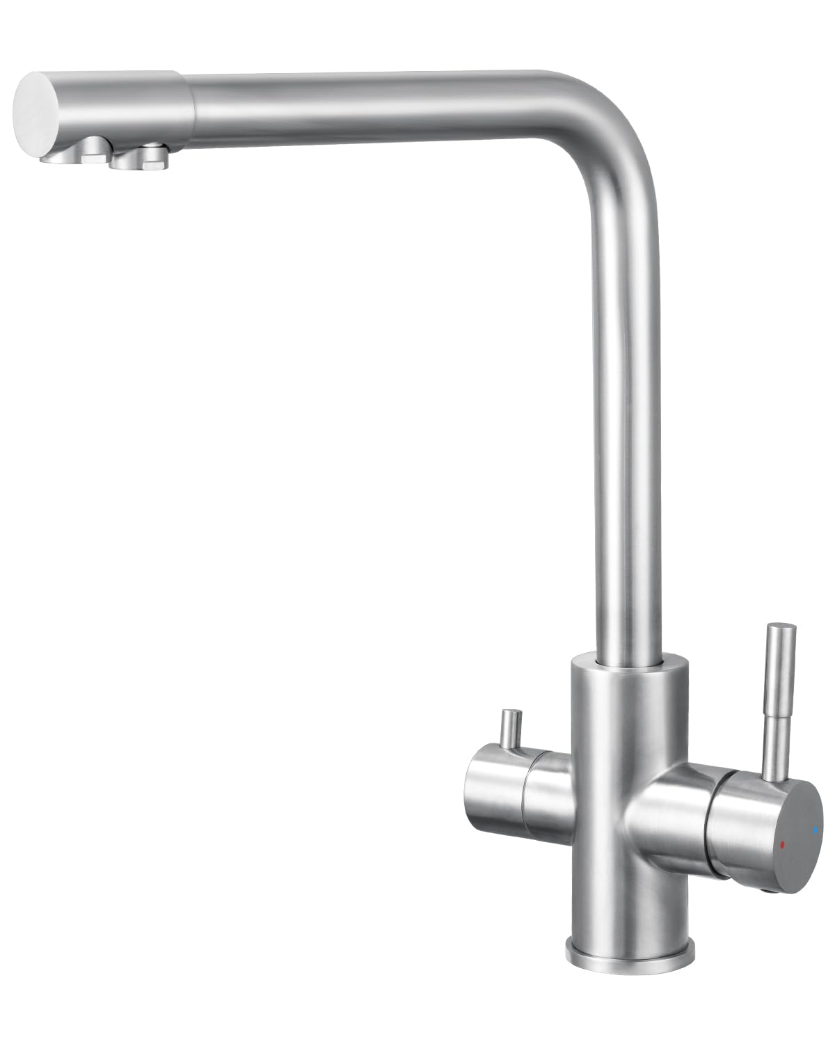 Sofetiy Rubinetto Cucina 3 Vie per Depuratore, Acciaio Spazzolato