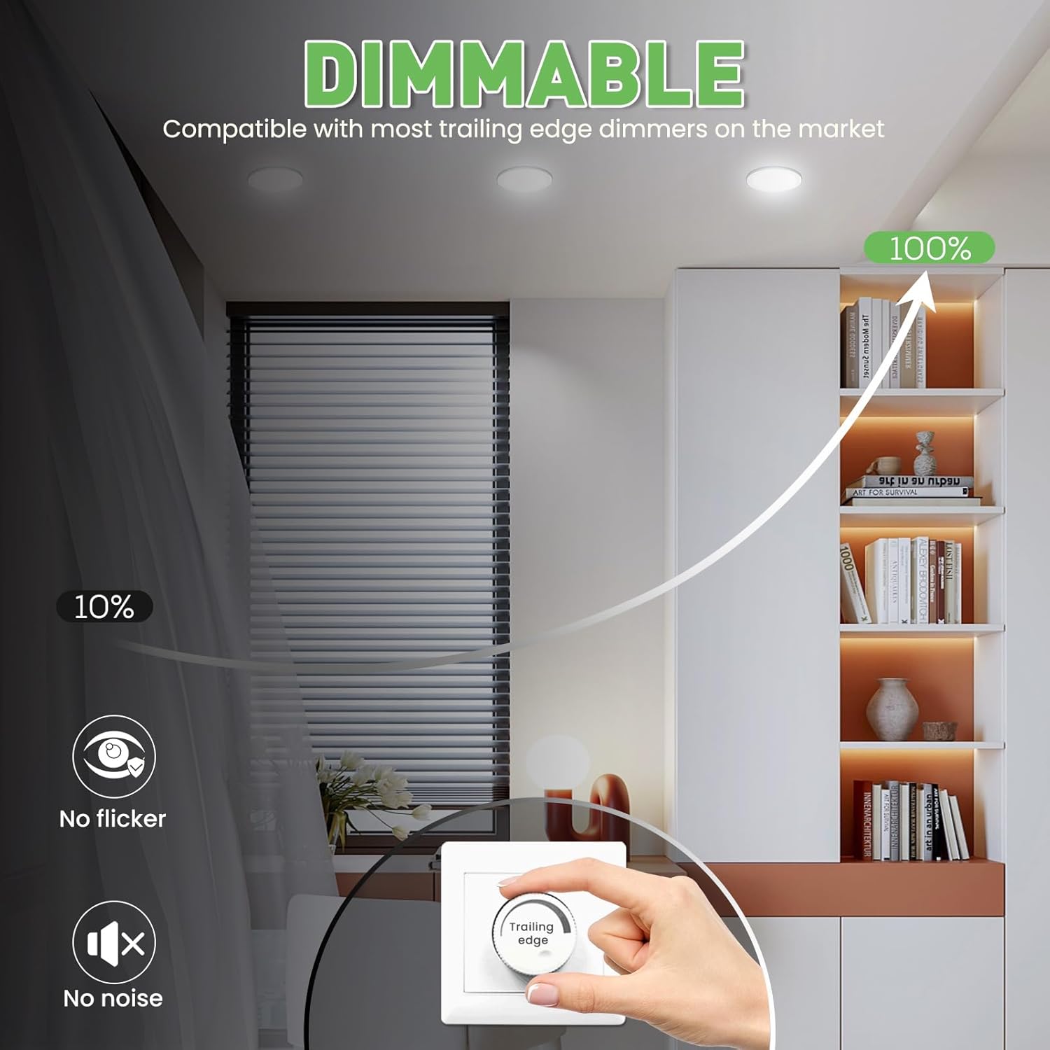 Alusso Faretti LED da Incasso Dimmerabili 10W IP44 (Set da 6) - immagine 4