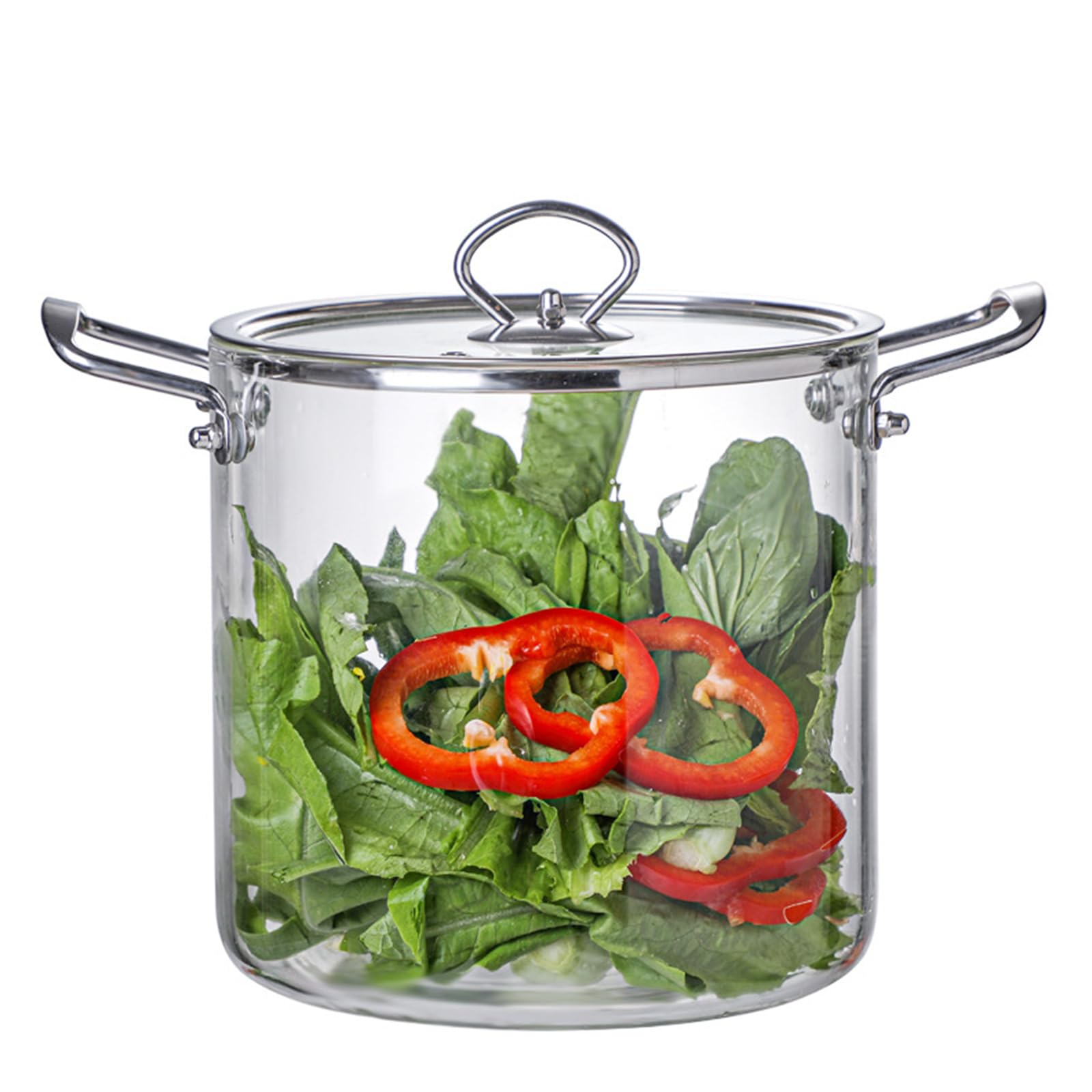 Pentola in Vetro 5,5 Litri con Coperchio