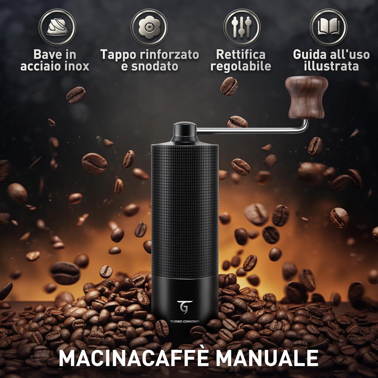 Sunya Macinacaffè Manuale in Alluminio - immagine 2