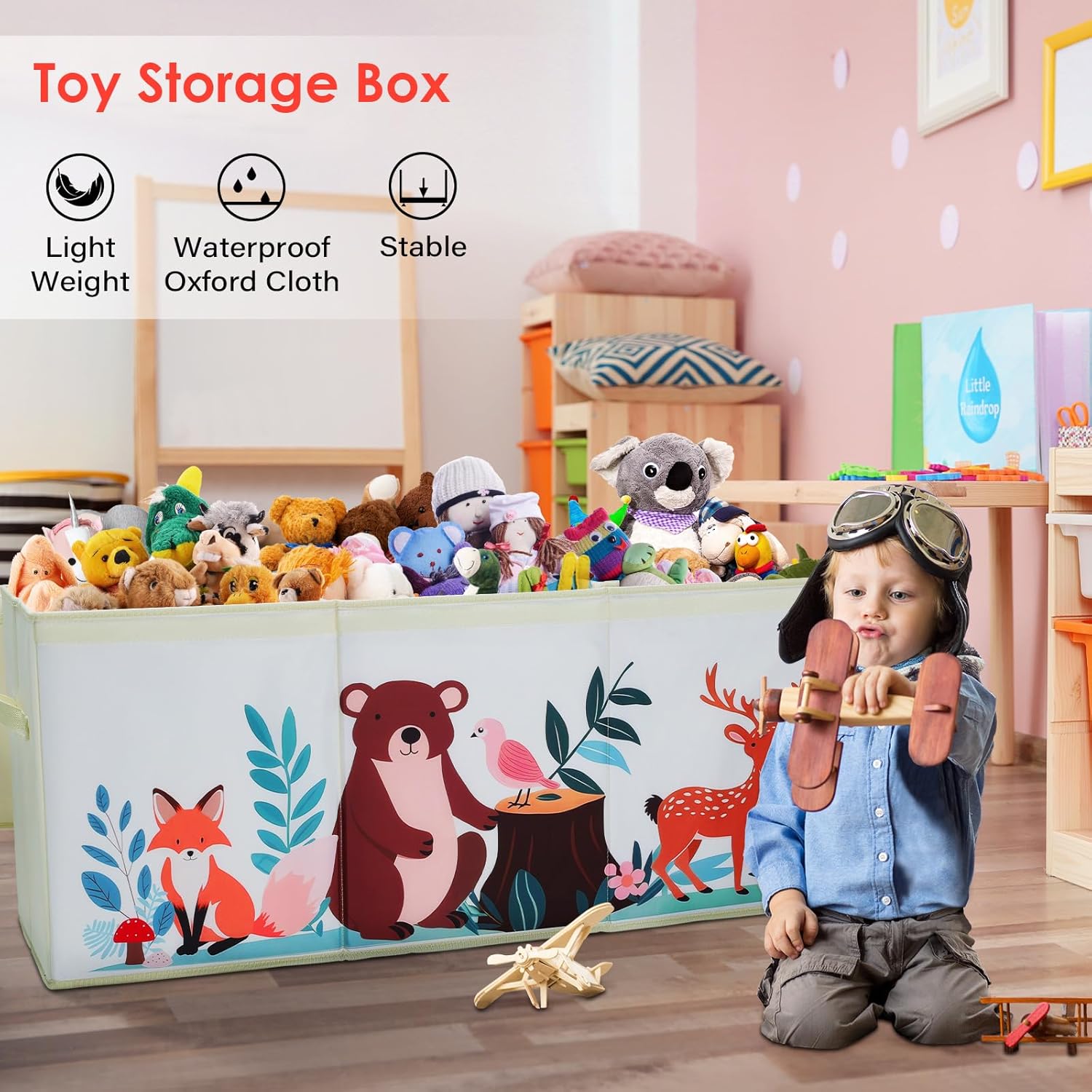 Scatola Giocattoli Extra Large con Coperchio Ribalta - immagine 2