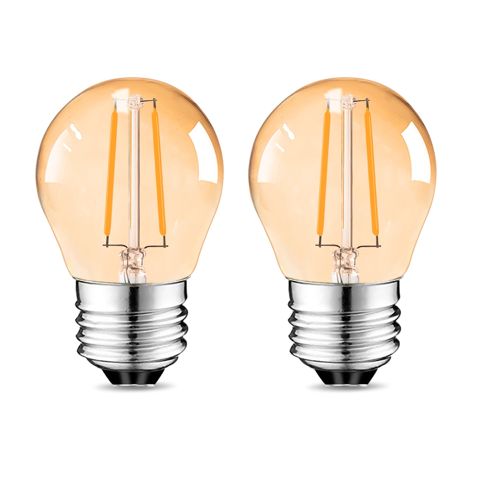 Lampadine LED E27 Mini Globo 2W, 2 Pezzi