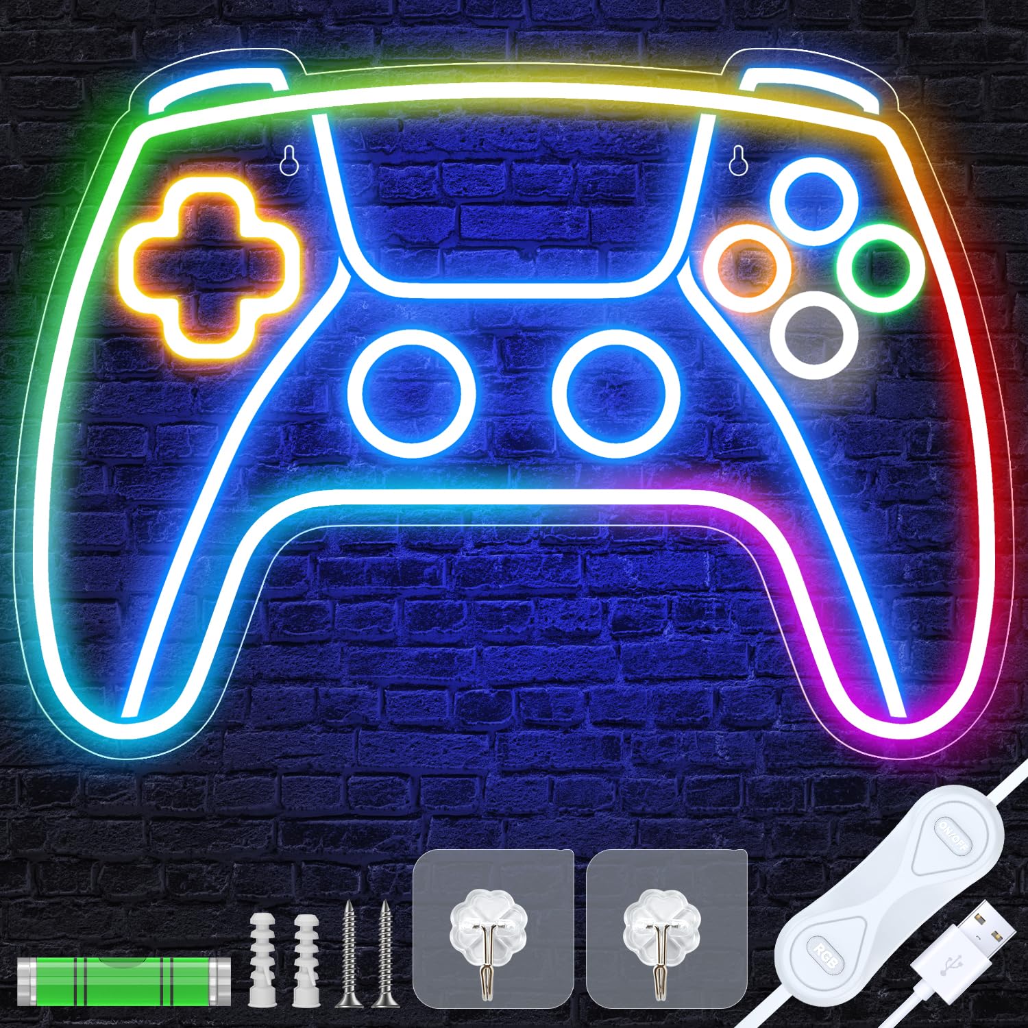 Insegna al Neon LED Personalizzata Gamepad da Parete