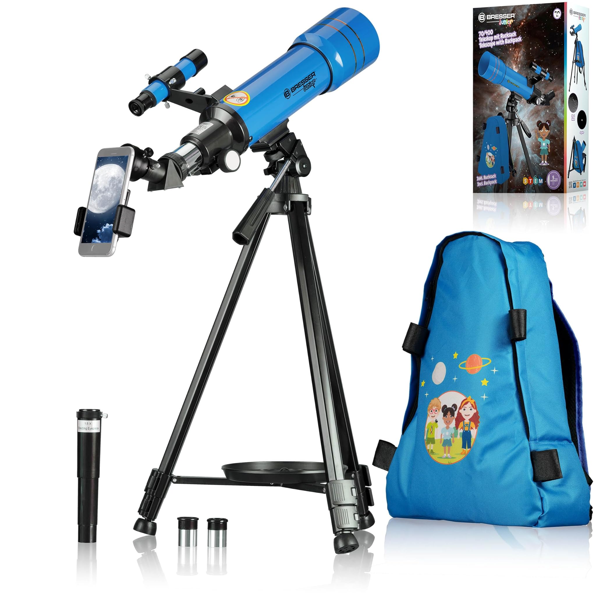 Bresser Telescopio per Bambini Junior 70/400, Blu