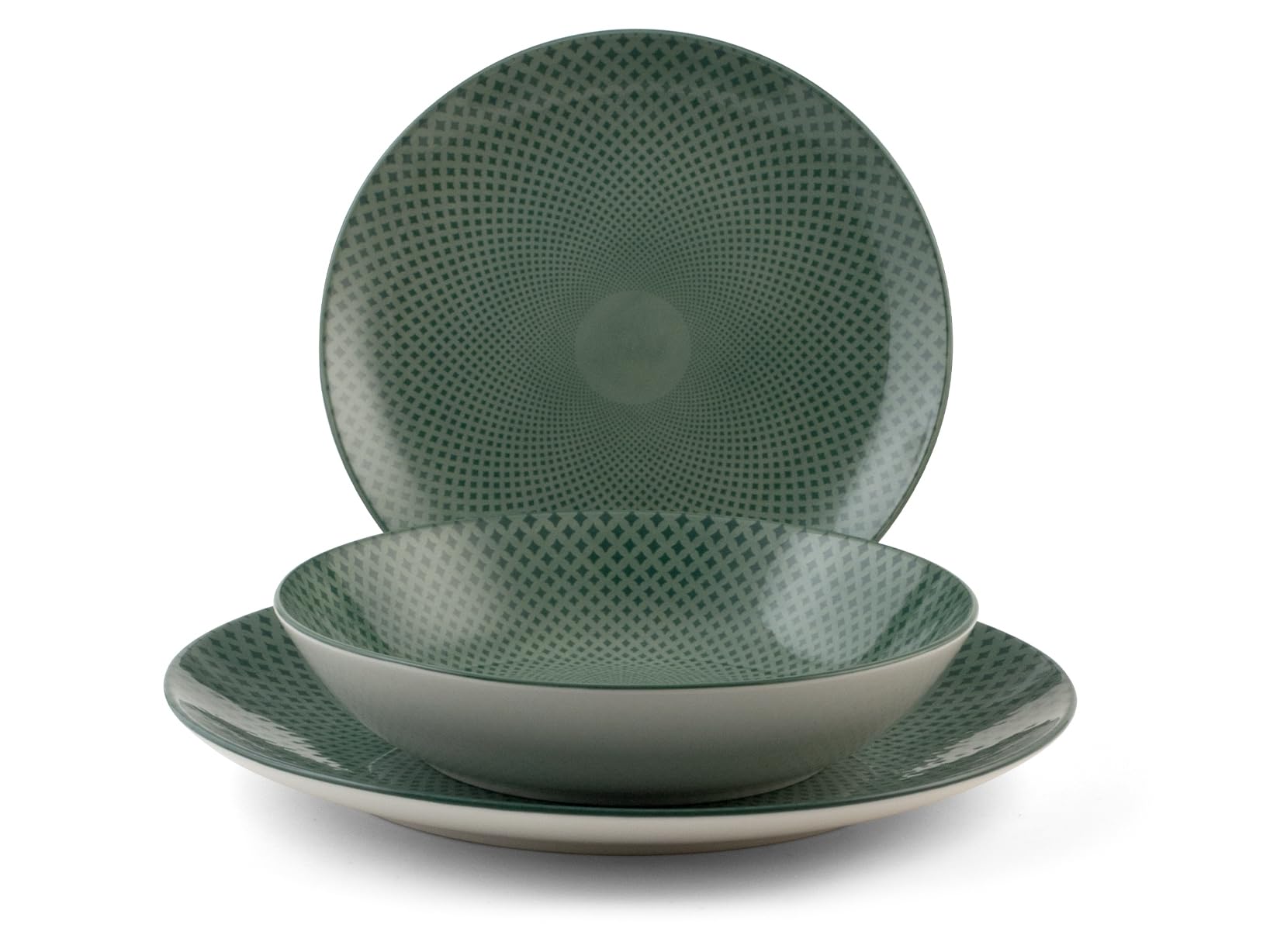 H&h Servizio Tavola Aurora 18 Pezzi, Verde