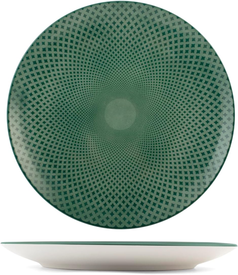 H&h Servizio Tavola Aurora 18 Pezzi, Verde - immagine 2