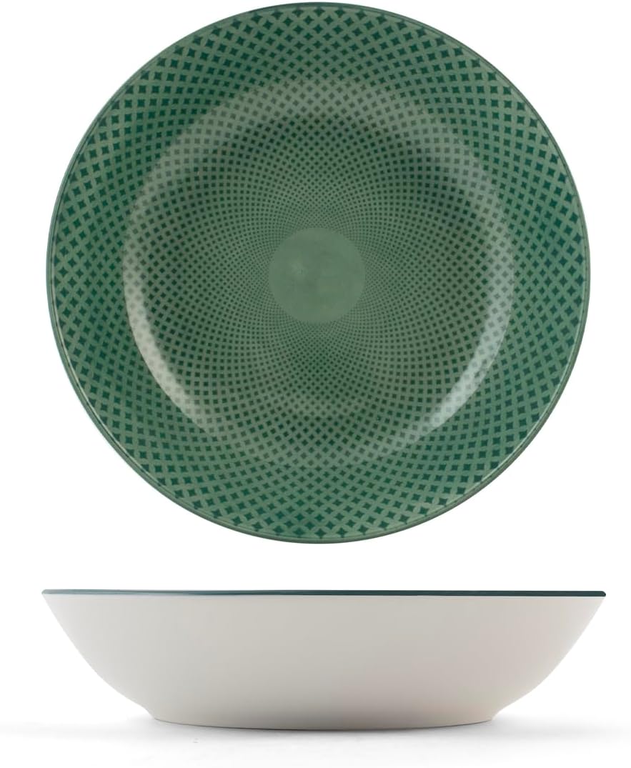 H&h Servizio Tavola Aurora 18 Pezzi, Verde - immagine 3