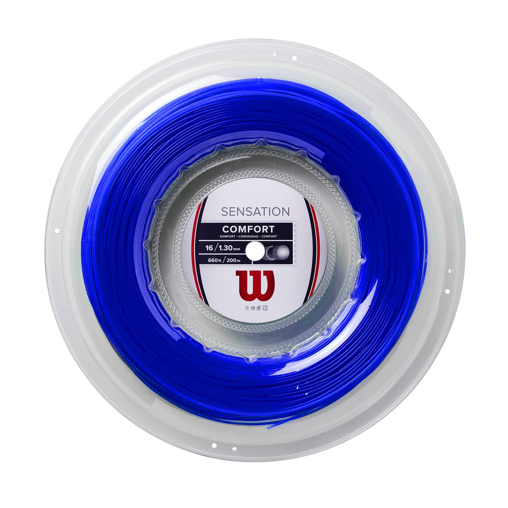 Wilson Sensation Blue 16 - Corda Racchetta Tennis, Blu