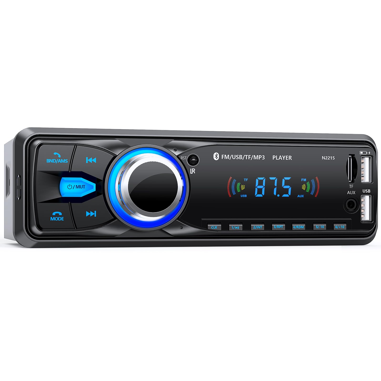 Chismos Autoradio Bluetooth 1 DIN FM Radio Auto