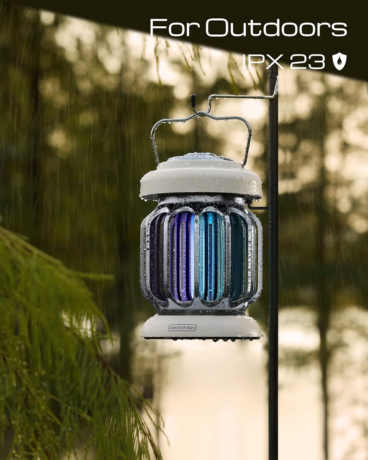 Geckoman Lampada Antizanzare Ibrida con Sensore Luce - immagine 3