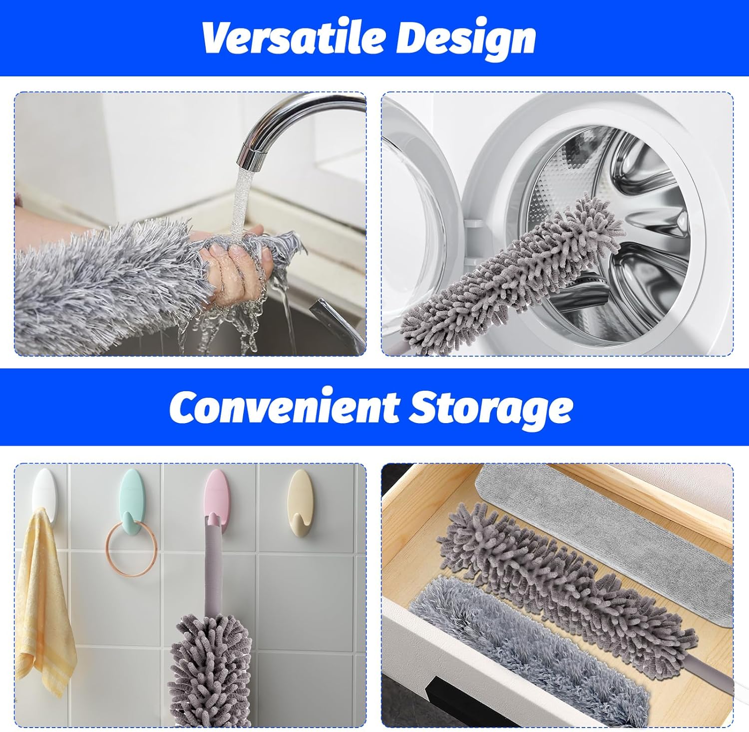 Sprifityy 6 Pezzi Spolverino Telescopico 250 cm - immagine 5