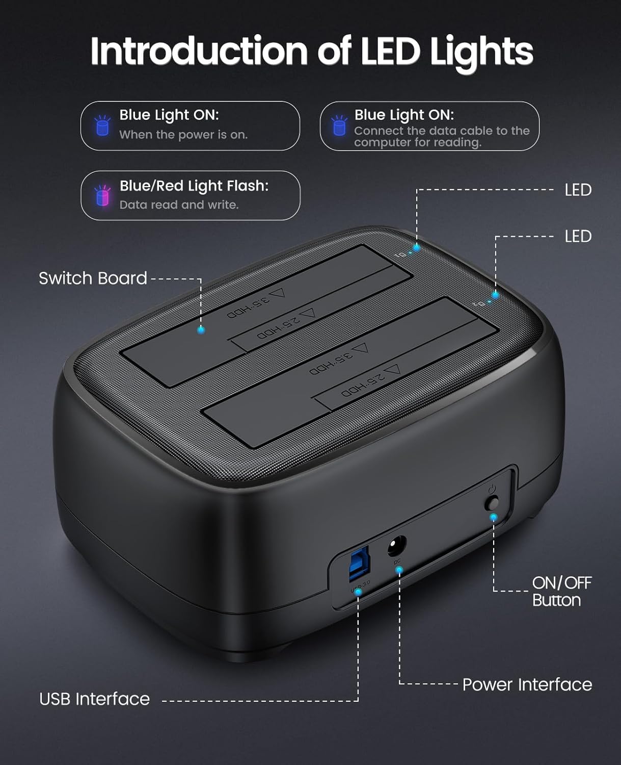 Orico Docking Station USB3.0 per HDD/SSD SATA - immagine 7