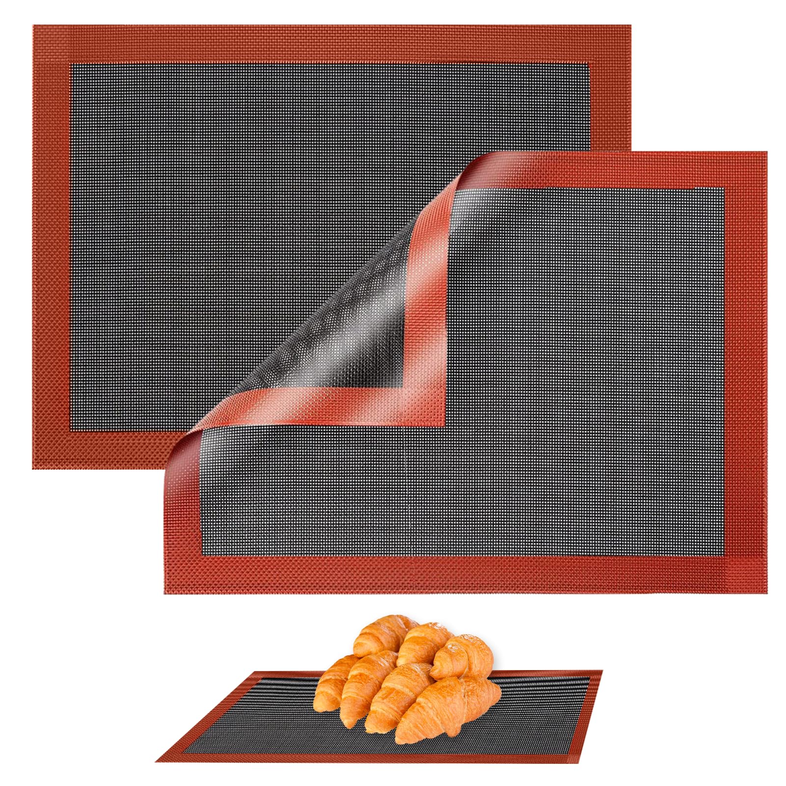 Tappetino Microforato per Forno in Silicone 40x30cm (2 Pezzi)