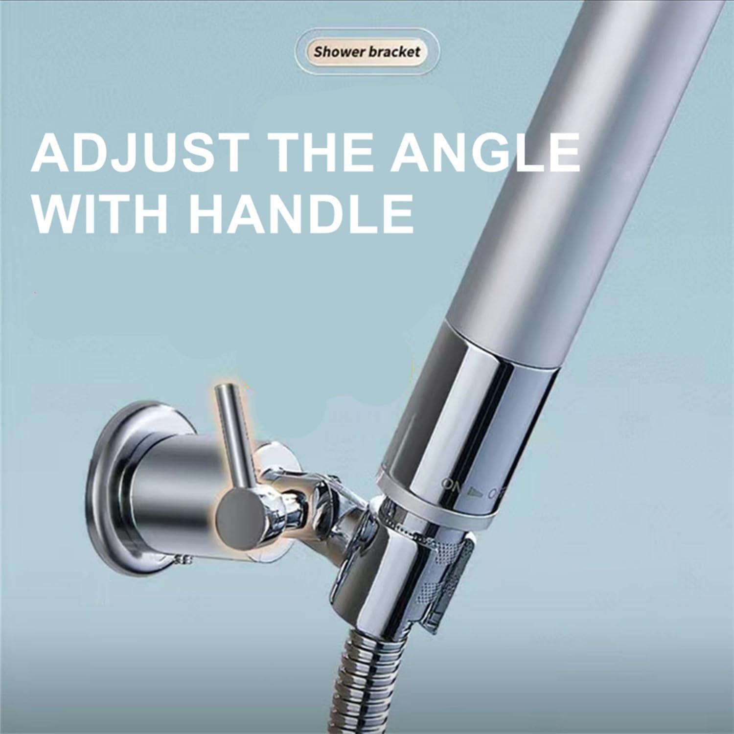 Supporto Soffione Doccia in Metallo Pieno Regolabile 180° - immagine 6