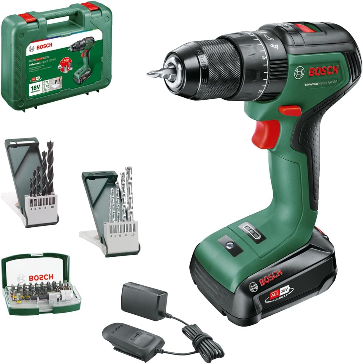 Bosch UniversalImpact 18V-60 Trapano Percussione a Batteria - immagine 1
