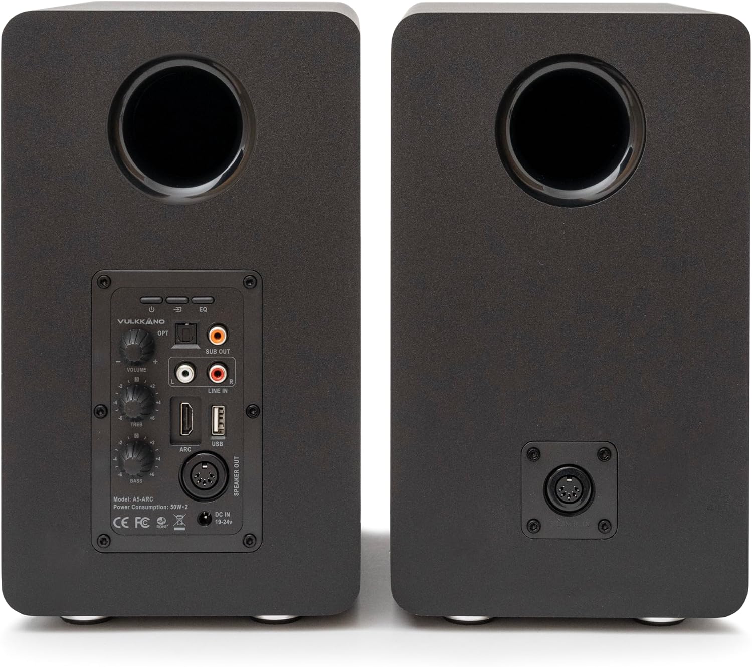 Vulkkano A5 ARC - Cassa Amplificata Woofer 5,25", Nero - immagine 2