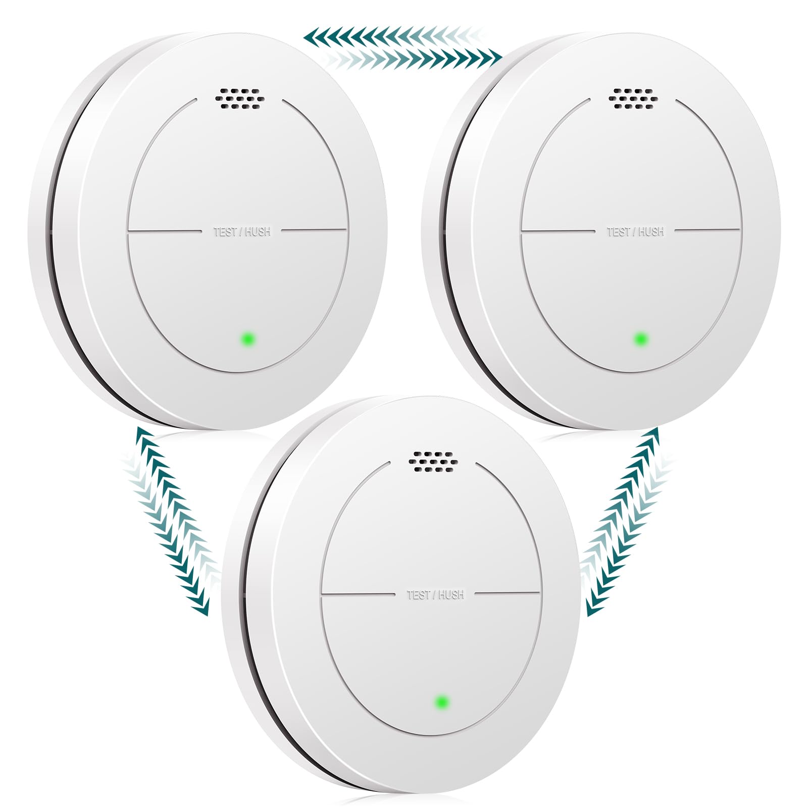 Safeliveo Rilevatore di Fumo Interconnesso (3 pezzi)