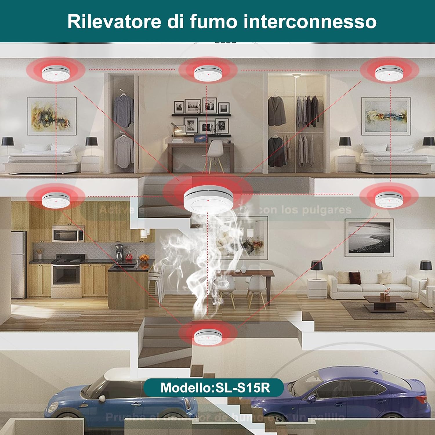 Safeliveo Rilevatore di Fumo Interconnesso (3 pezzi) - immagine 2