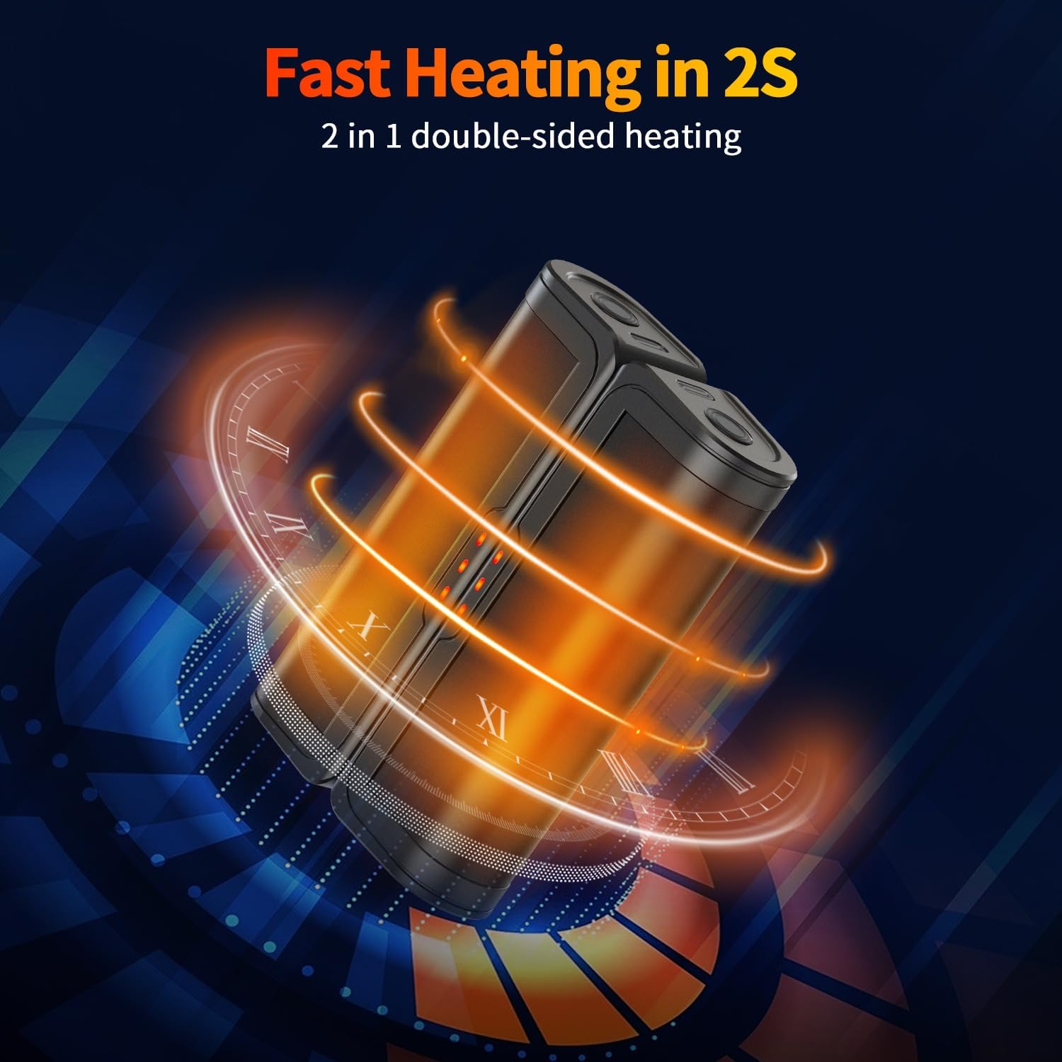 Gabless Scaldamani Elettrico Ricaricabile 2 Pezzi - immagine 3