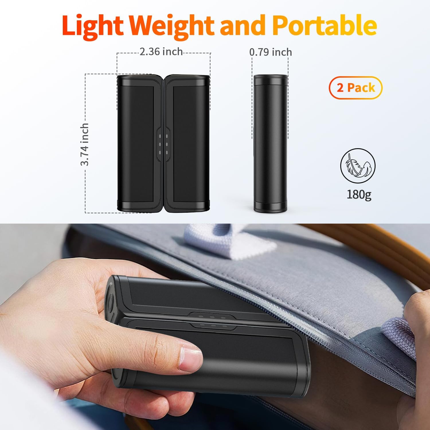 Gabless Scaldamani Elettrico Ricaricabile 2 Pezzi - immagine 5