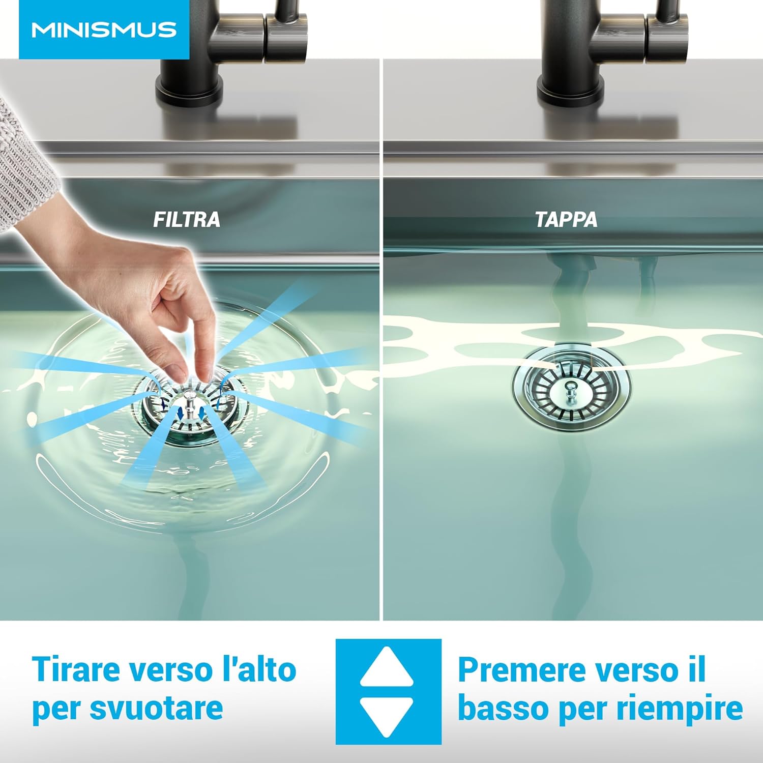 Minismus Tappo per Lavello Universale 84 mm - immagine 2