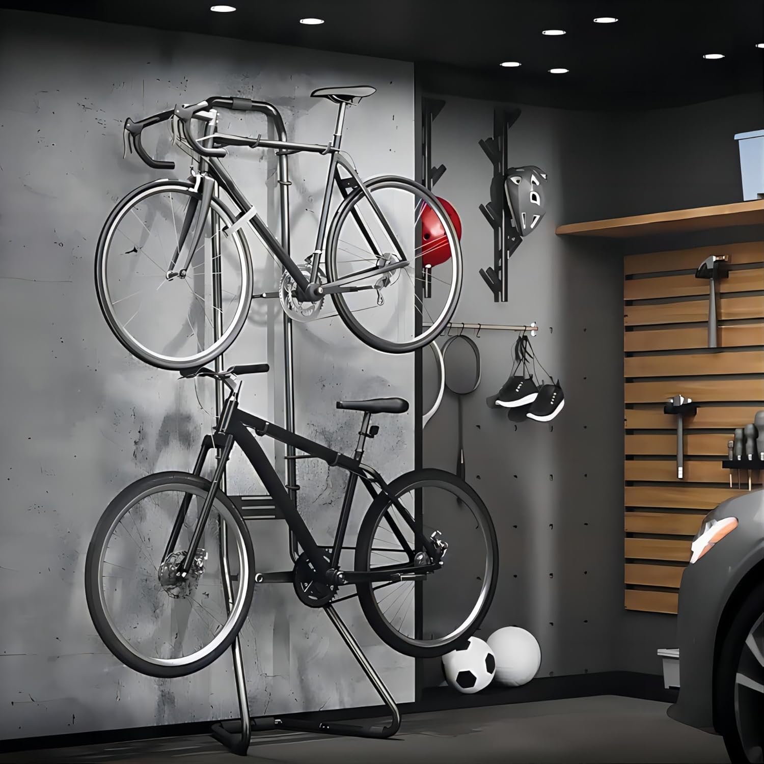 Mimoke Portabiciclette da Garage per 2 Bici - immagine 6