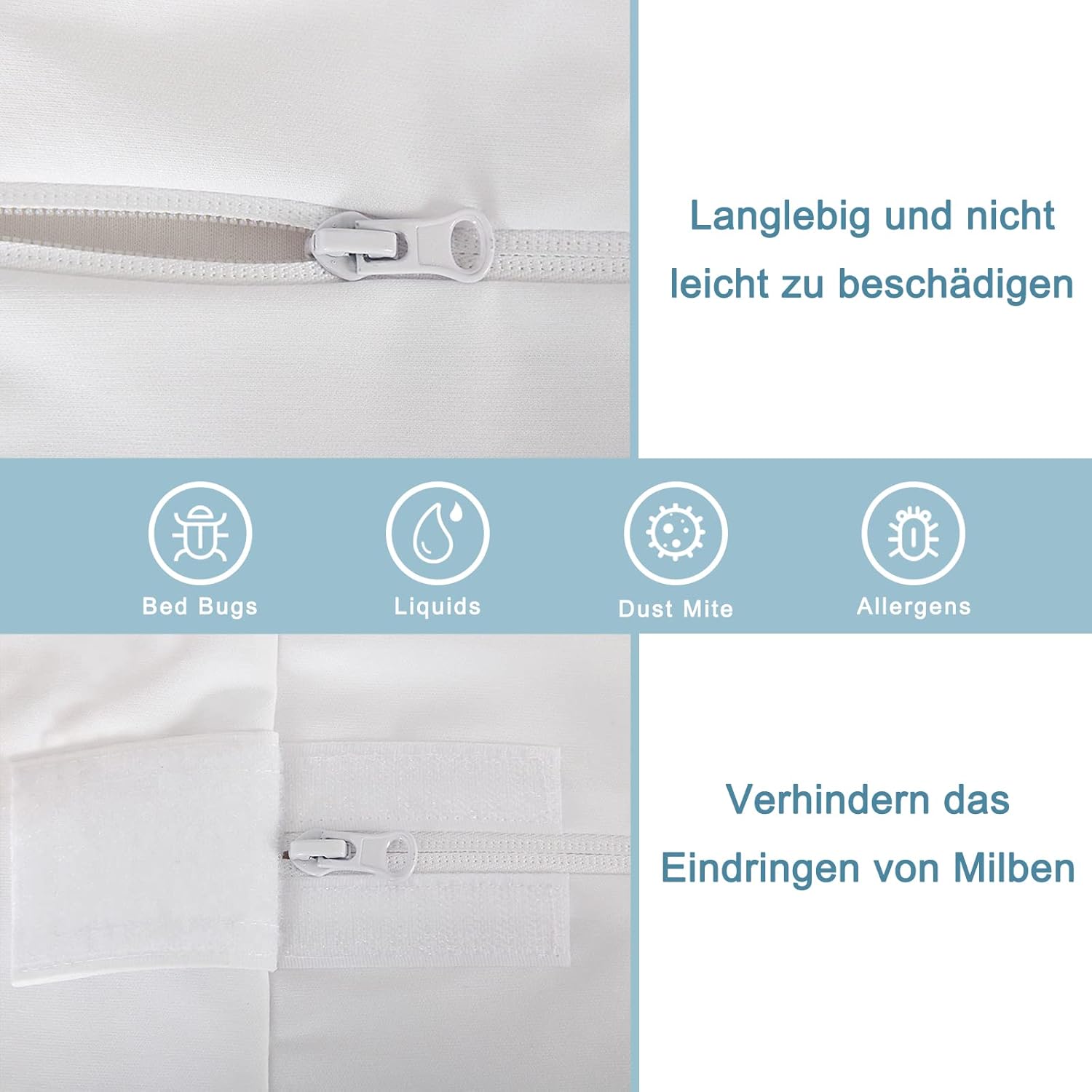 Bedecor Coprimaterasso Matrimoniale con Cerniera 160x200x25cm - immagine 5