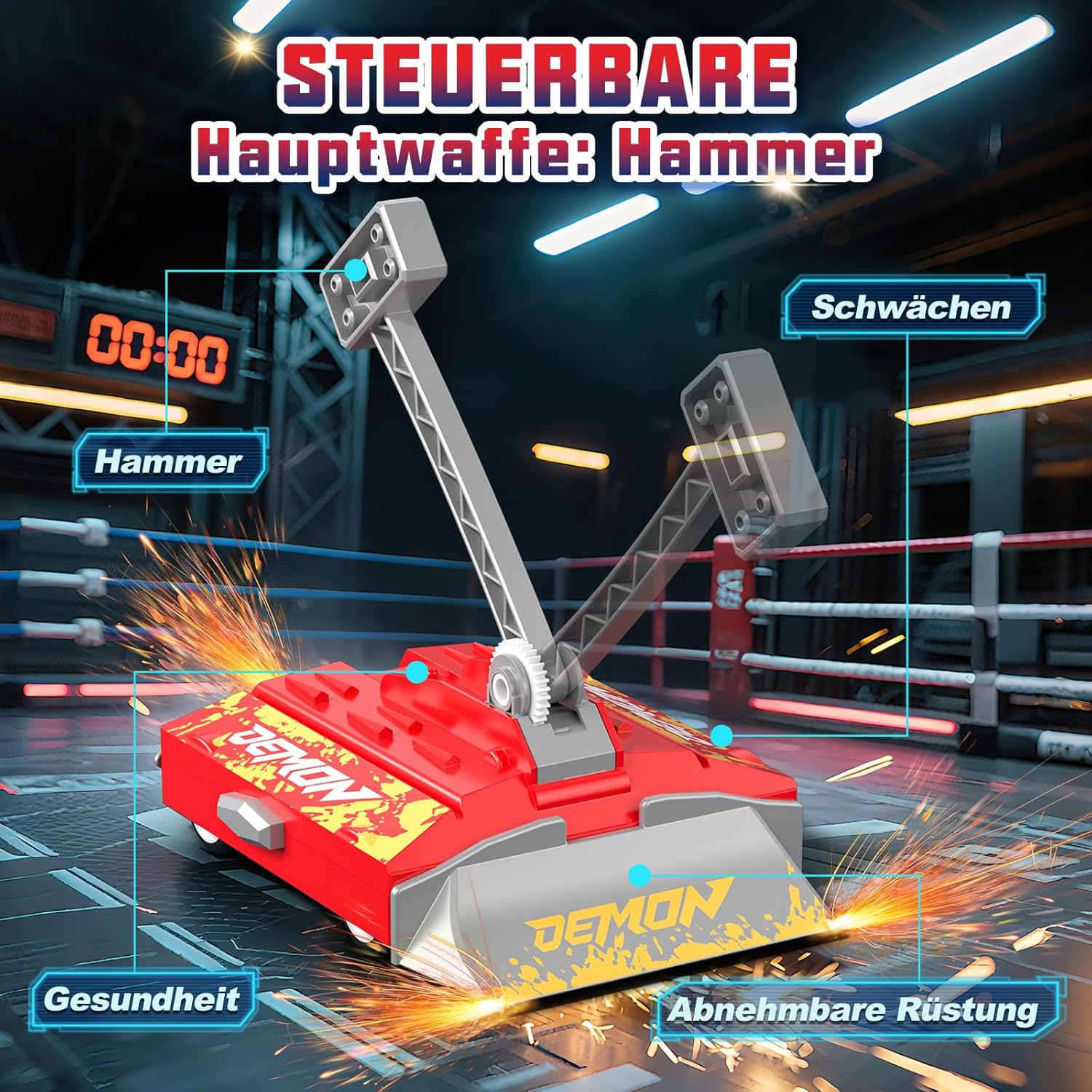 Sunrad BattleBots Arena MAX - Gioco da Tavolo Robot - immagine 3